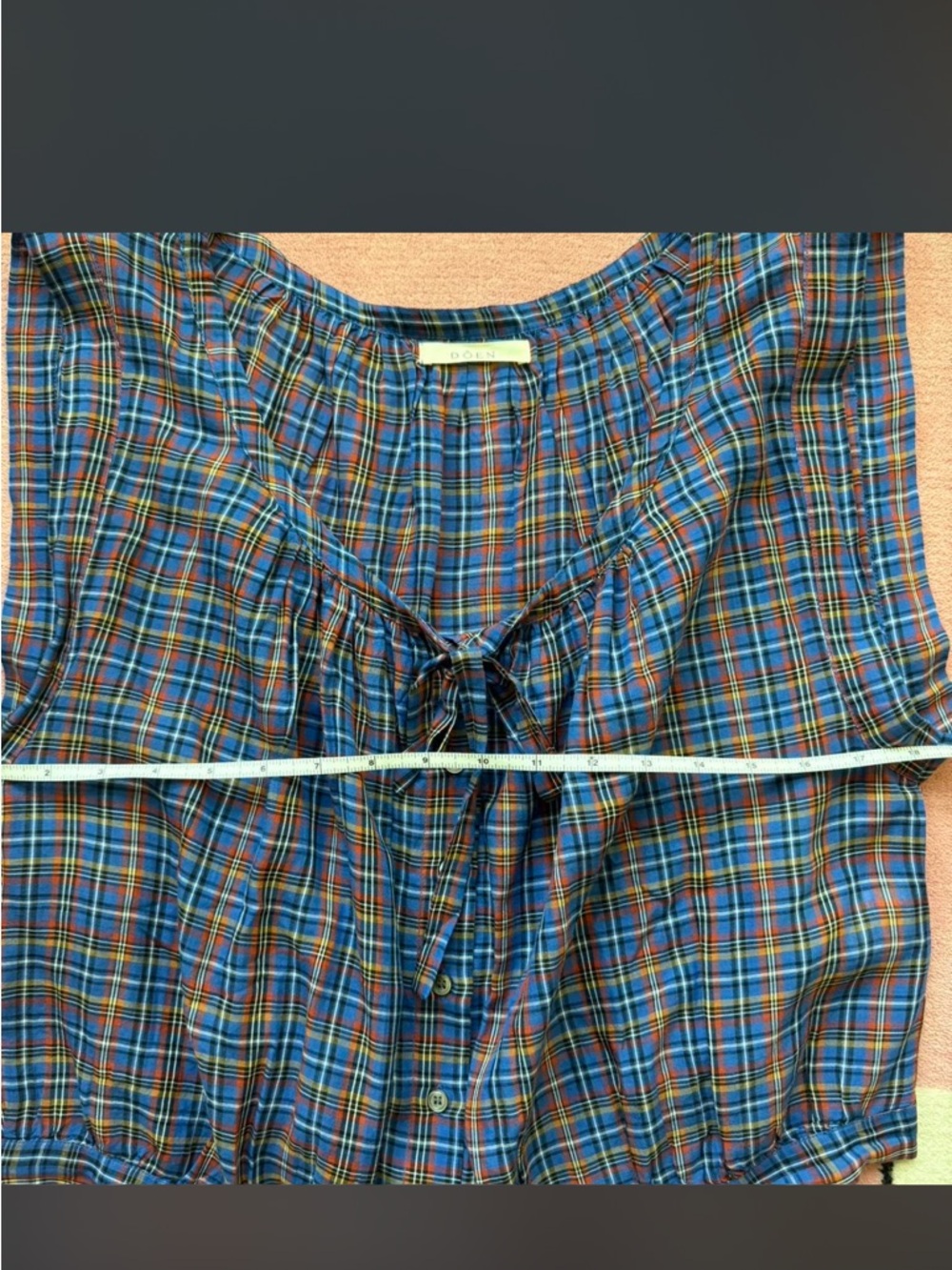 Doen roselle blouse French plaid - Picture 2 of 4